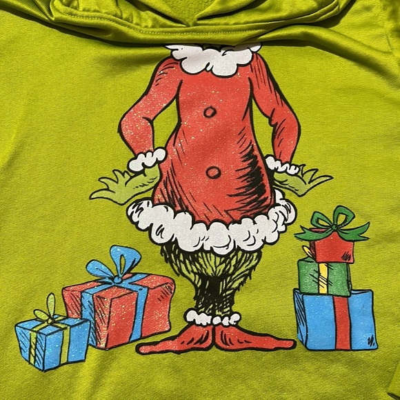 Girls Grinch Christmas Hoodie & T-shirt Bundle Size 5/6 - Picture 4 of 10
